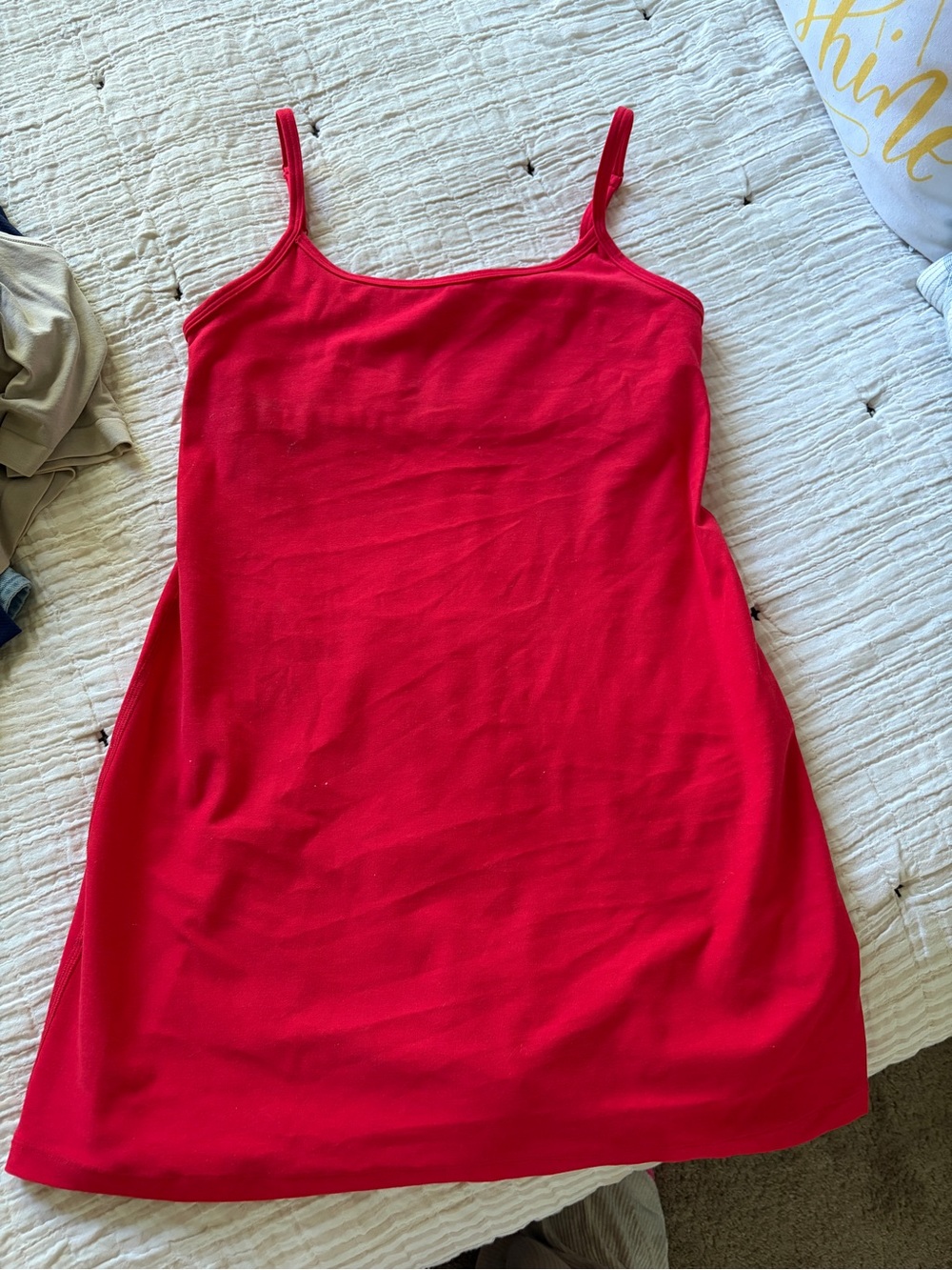 Beyond Yoga Red Spaghetti Strap Mini Dress
